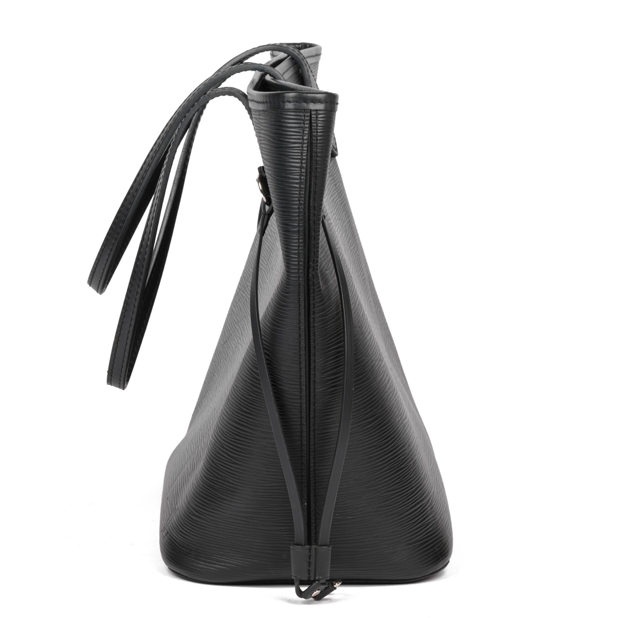 Women's LOUIS VUITTON Black Epi Leather Neverfull MM