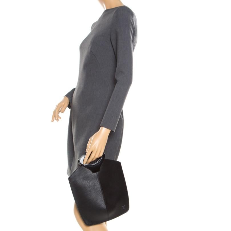 Louis Vuitton Black Epi Leather Noctambule Bag In Good Condition In Dubai, Al Qouz 2