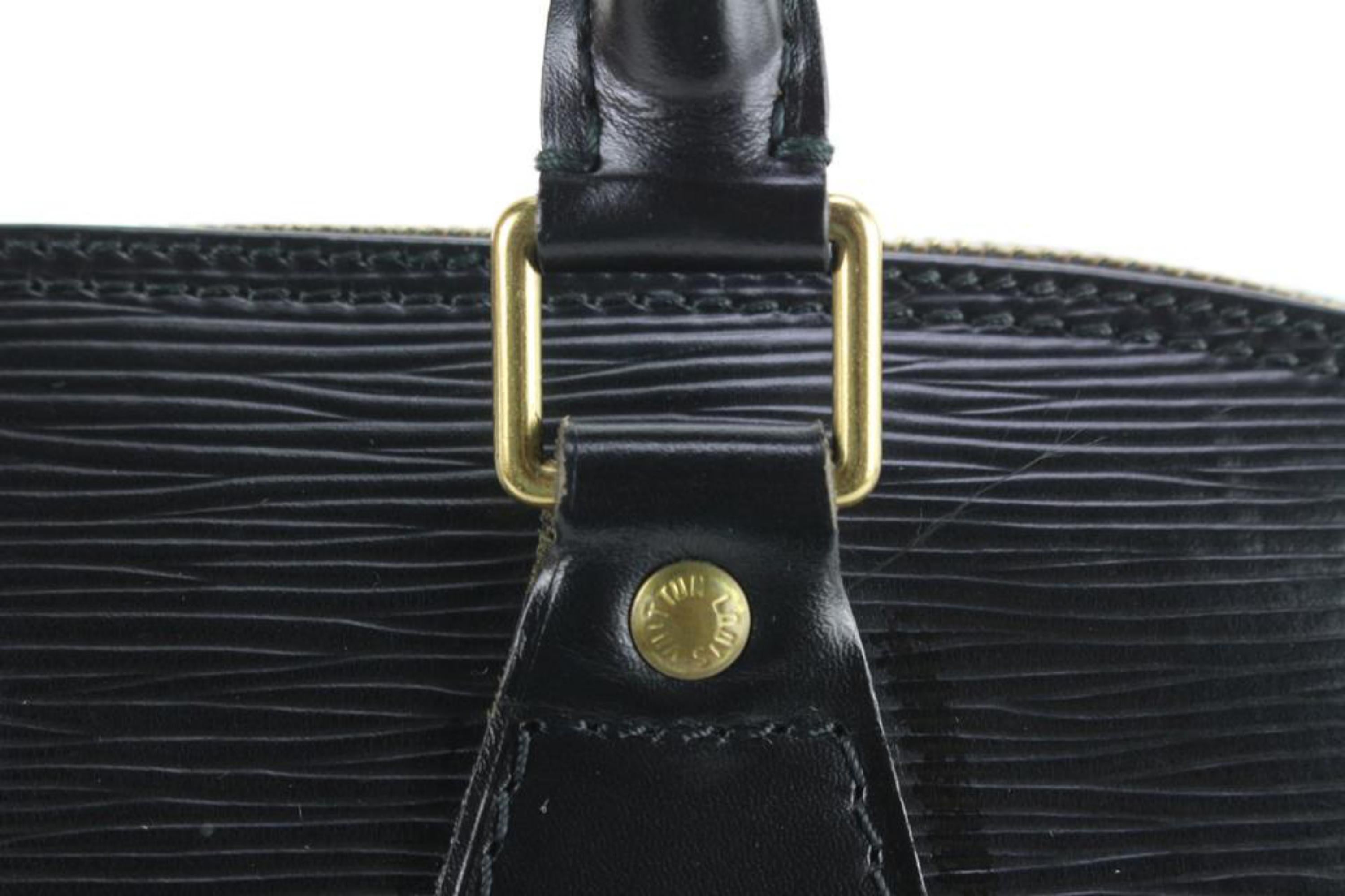 Authenticated Used Louis Vuitton Handbag Alma PM Black Noir Epi