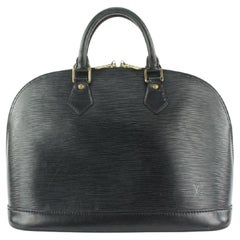 Vintage Louis Vuitton Black Epi Leather Noir Alma PM Bag 24lvs422
