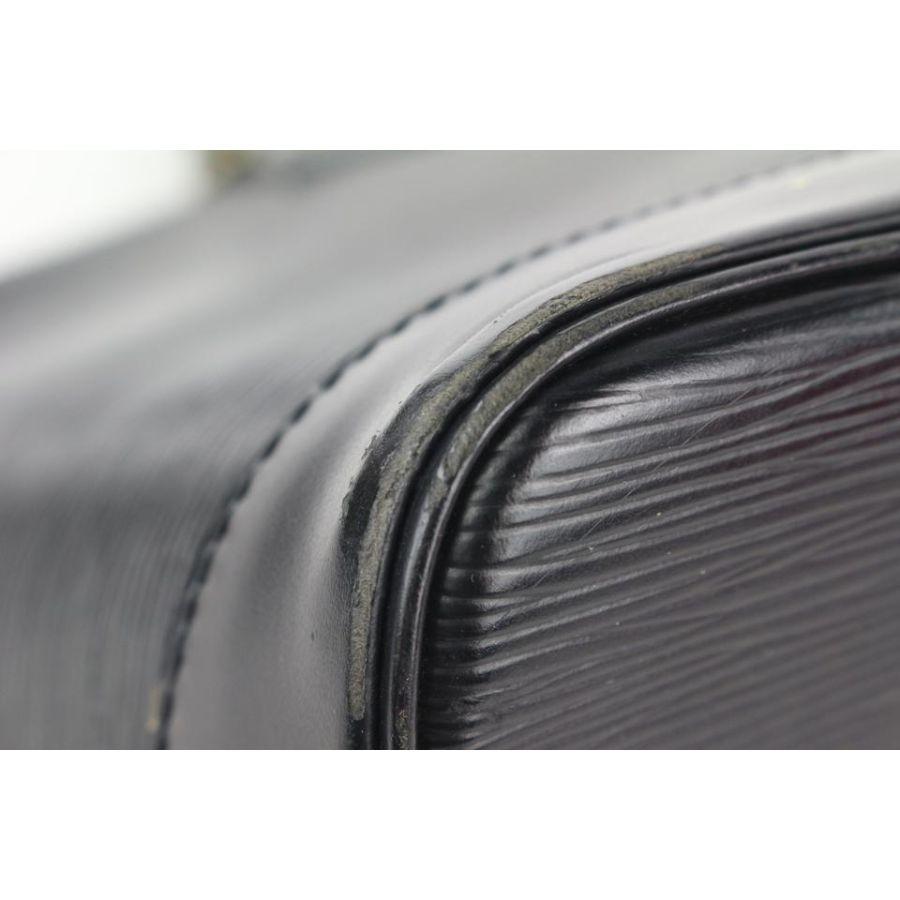 Louis Vuitton Black Epi Leather Noir Alma PM Bowler Bag 310lvs517 4