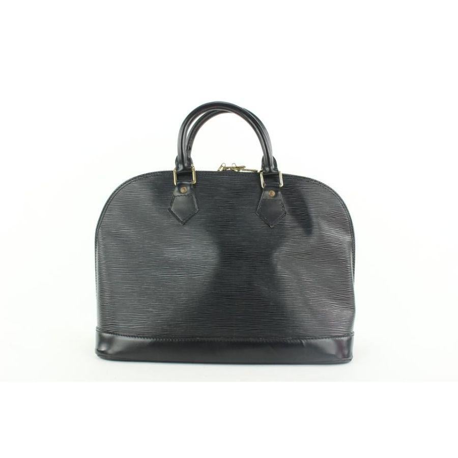 Louis Vuitton Black Epi Leather Noir Alma PM Bowler Bag 310lvs517 1