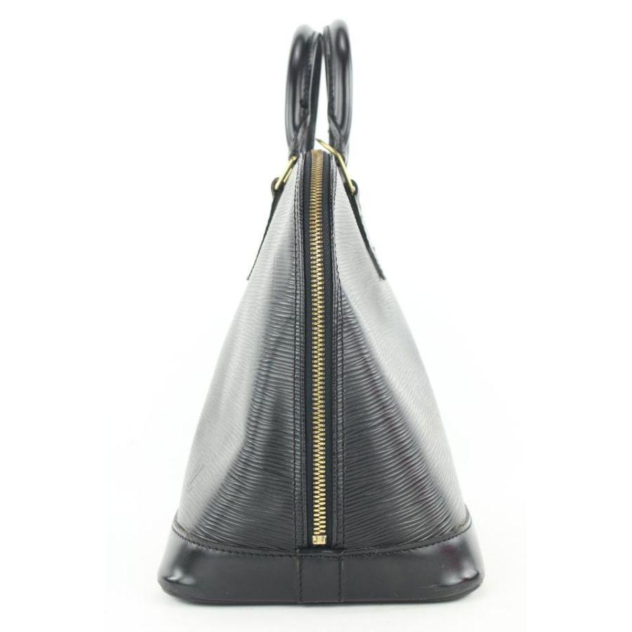 Louis Vuitton Black Epi Leather Noir Alma PM Bowler Bag 310lvs517 2