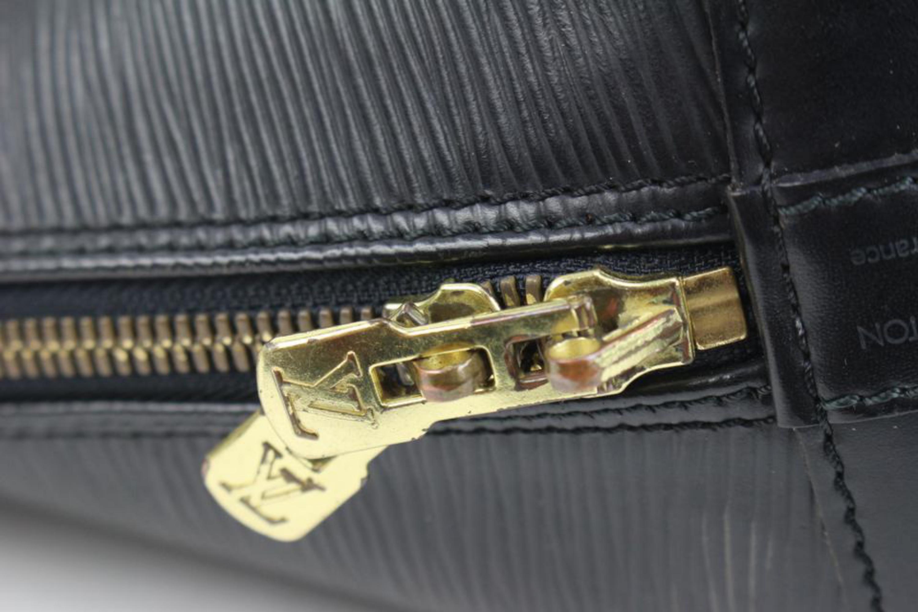 Louis Vuitton Black Epi  Leather Noir Alma PM Dome Satchel Bag 17lv321s 1