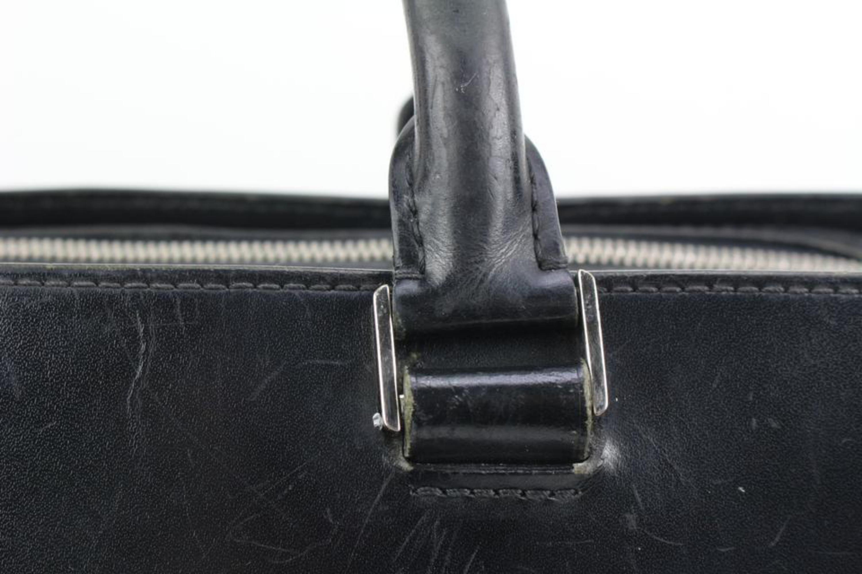 Louis Vuitton Epi Leder Noir Basano Messenger 2way Attache 45lk15, schwarz im Angebot 5