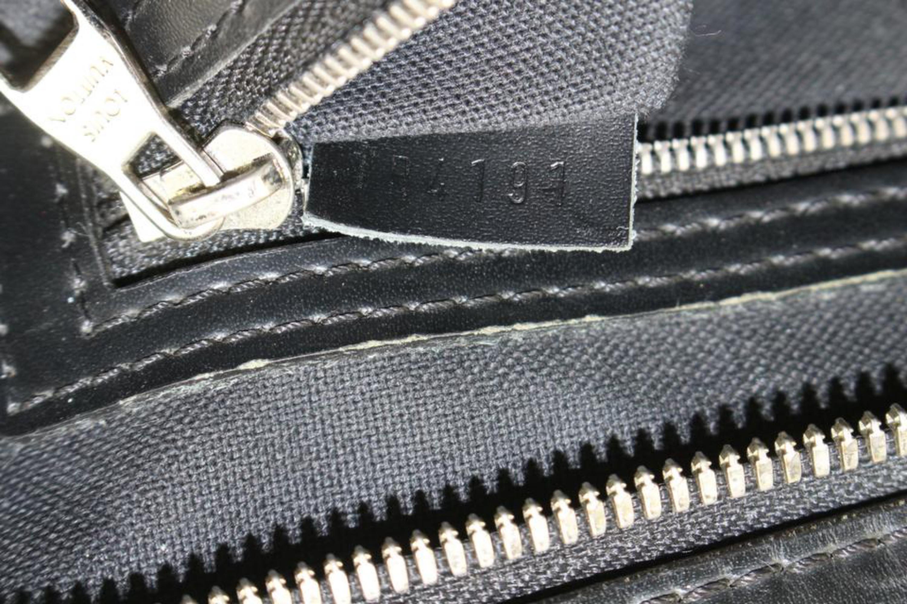 Louis Vuitton Epi Leder Noir Basano Messenger 2way Attache 45lk15, schwarz (Schwarz) im Angebot