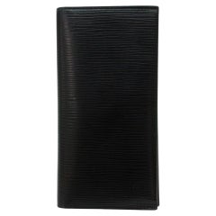 Louis Vuitton Black Epi Leather Noir Brazza Long Wallet 860673