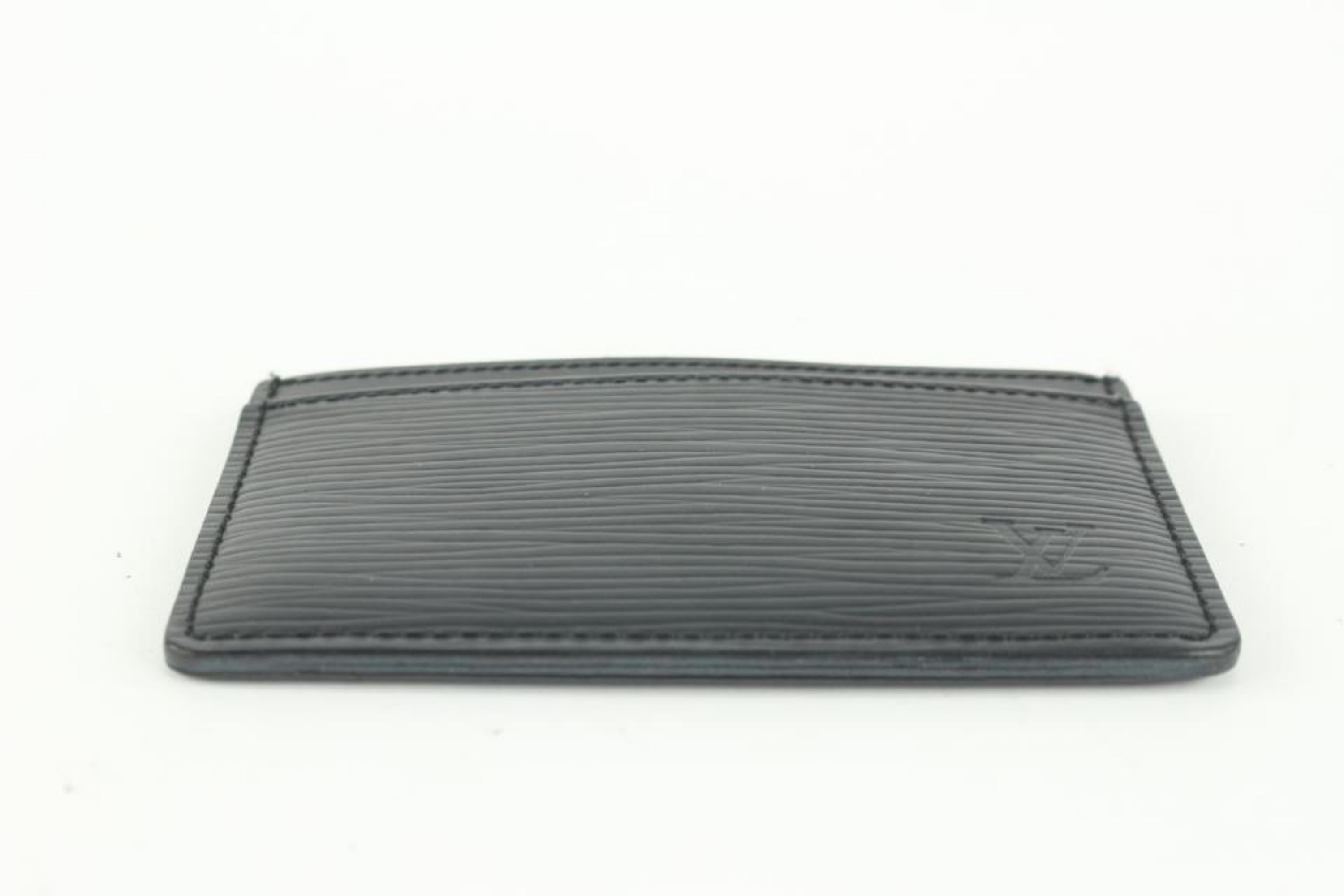 Louis Vuitton Black Epi Leather Noir Card Holder Porte Cartes 1029lv39 3