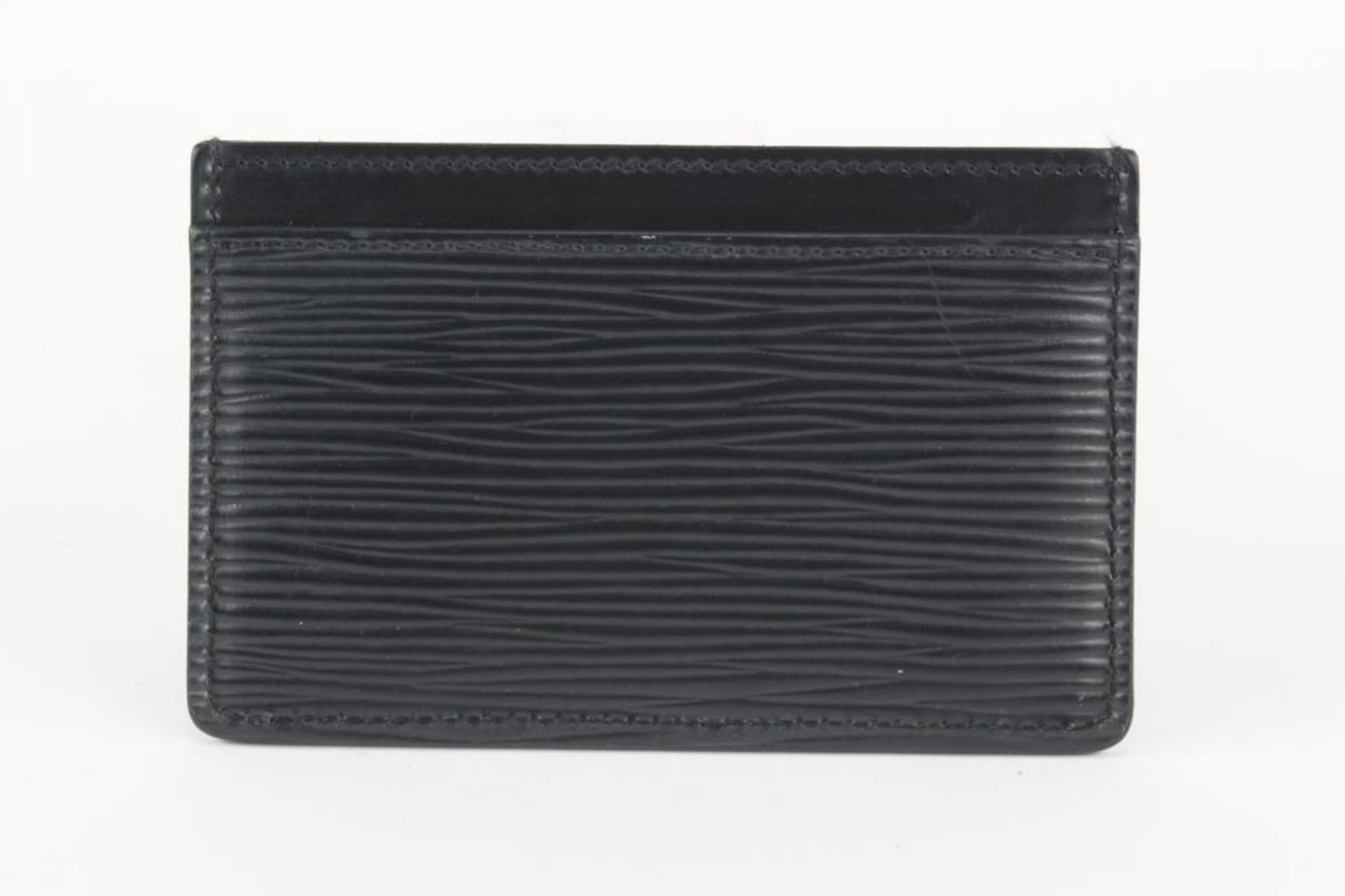 Louis Vuitton Black Epi Leather Noir Card Holder Porte Cartes 1029lv39 4