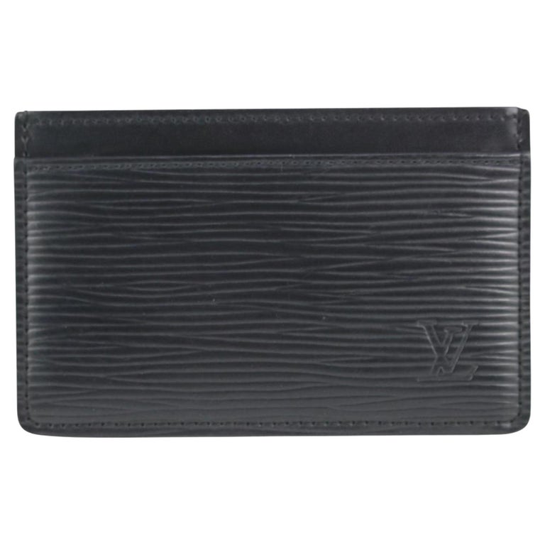 Louis Vuitton Black Epi Leather Noir Card Holder Porte Cartes