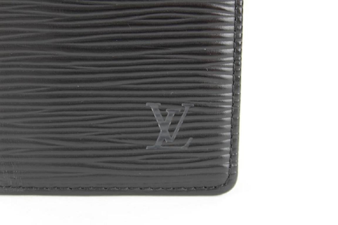 Louis Vuitton Black Epi Leather Noir Card Holder Porte Cartes Wallet 16LVS1210 1