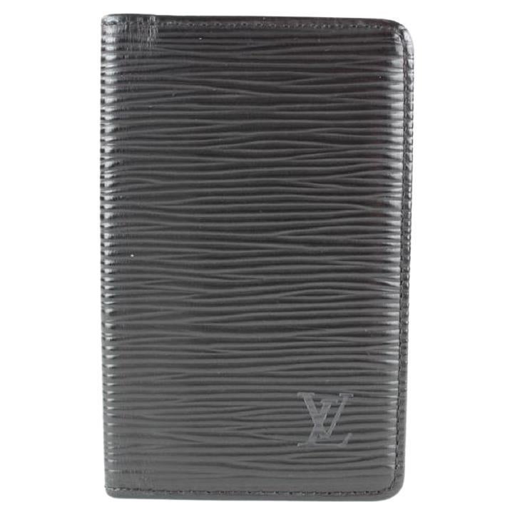 Louis Vuitton Black Epi Leather Noir Card Holder Porte Cartes Wallet 16LVS1210