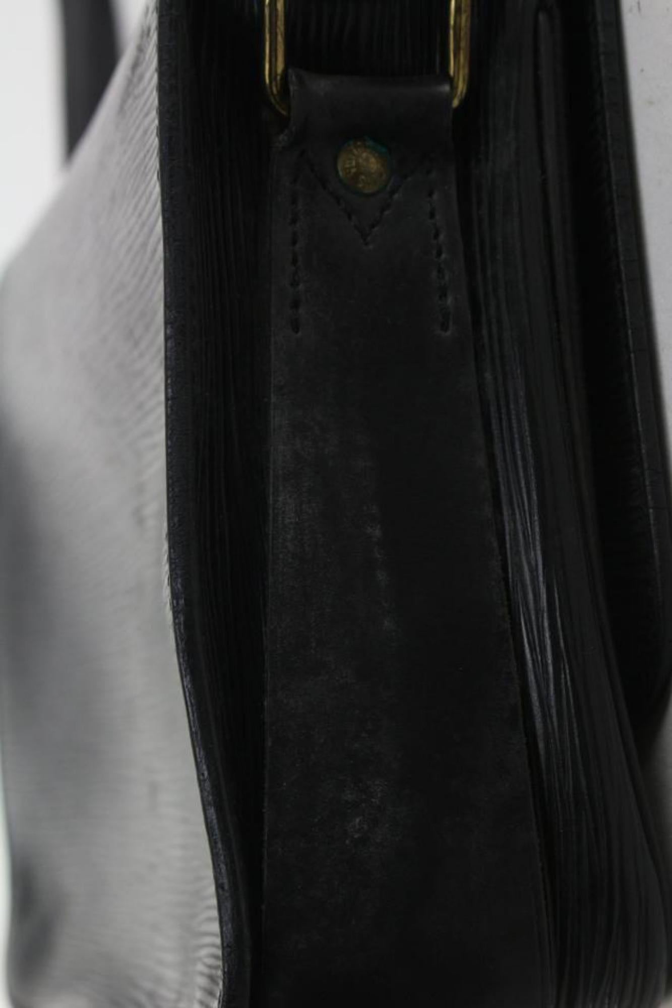 Louis Vuitton Black Epi Leather Noir Cartouchiere Crossbody Bag 5lv1020 For Sale 1