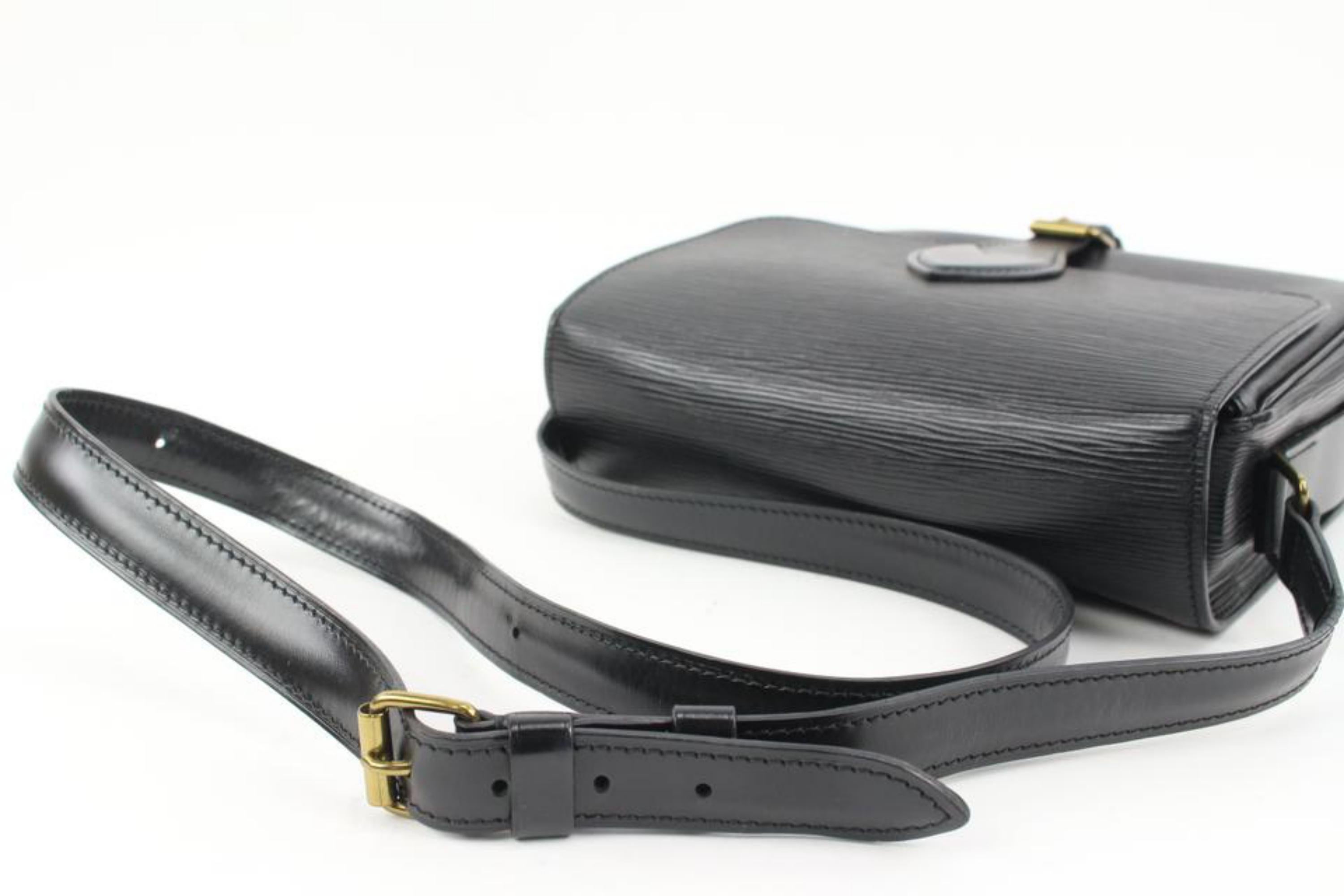 Louis Vuitton Black Epi Leather Noir Cartouchiere PM Crossbody Bag 96lv221s 2