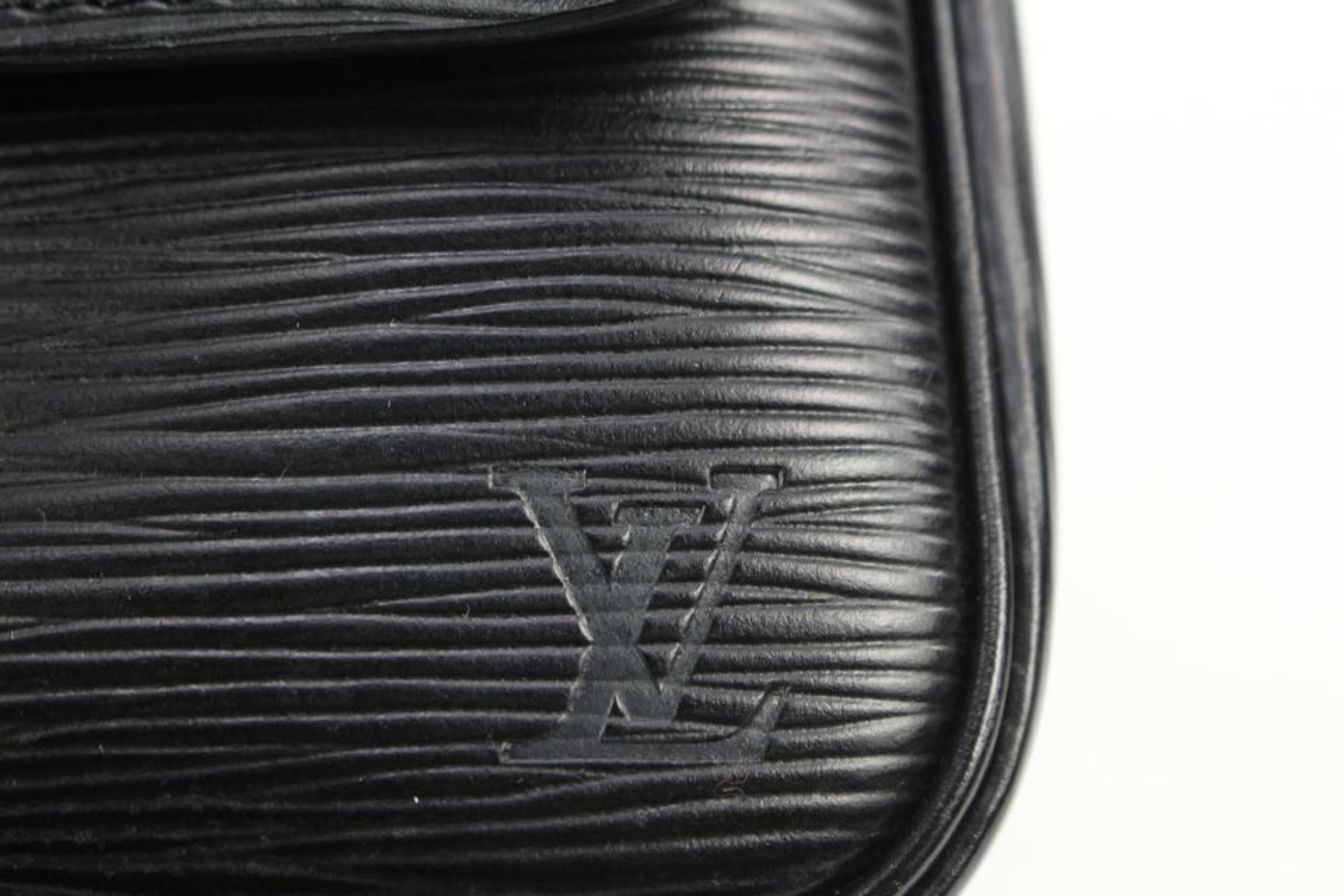 Louis Vuitton Black Epi Leather Noir Cartouchiere PM Crossbody Bag 96lv221s 4