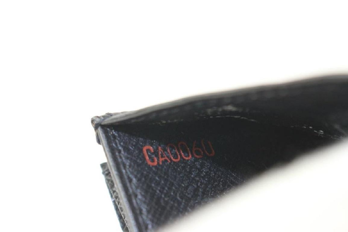 Louis Vuitton Black Epi Leather Noir Coin Purse Change Purse Compact Wallet For Sale 1