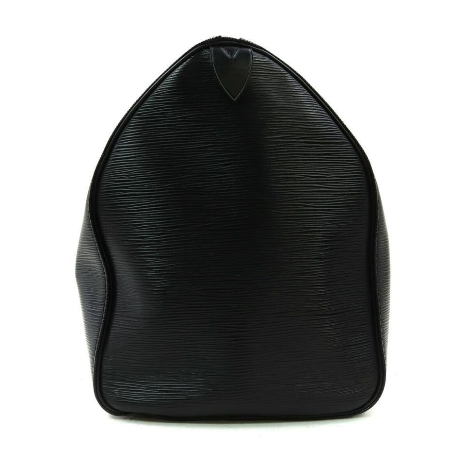 Louis Vuitton Black Epi Leather Noir Keepall 45 Boston Duffle Bag 863298 5