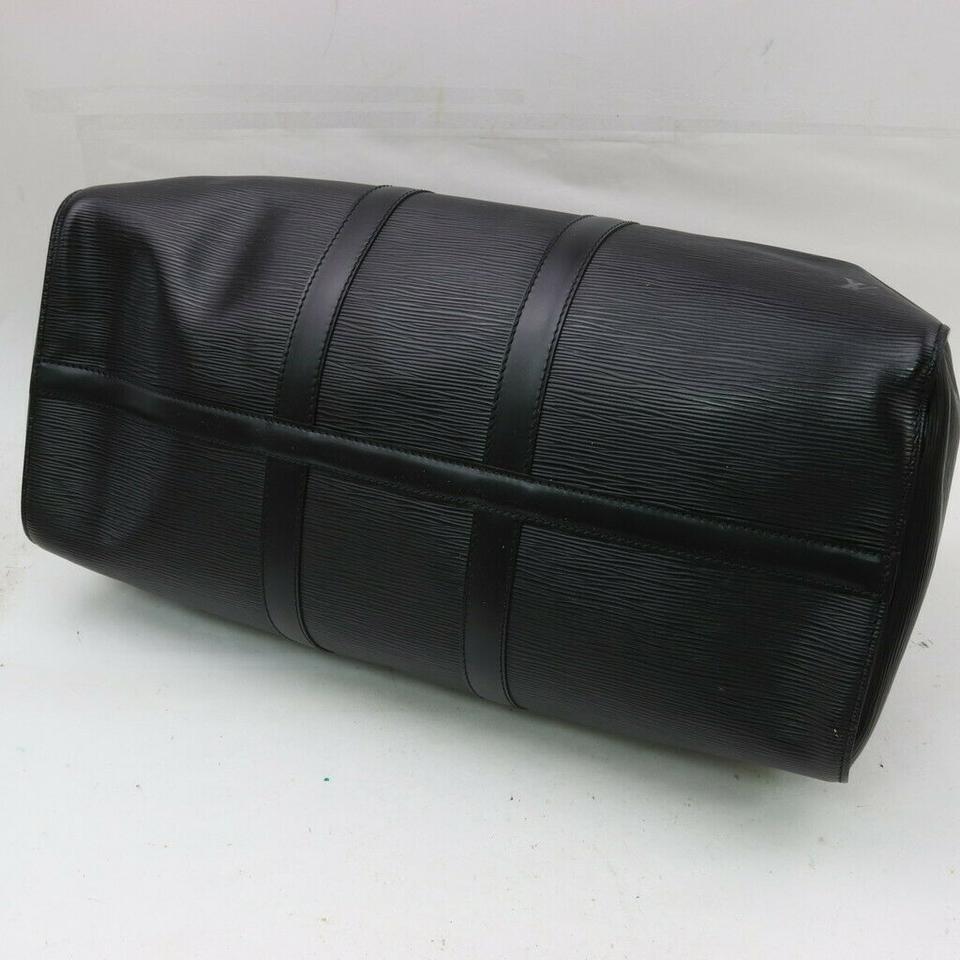 Louis Vuitton Black Epi Leather Noir Keepall 45 Boston Duffle Bag 863298 6