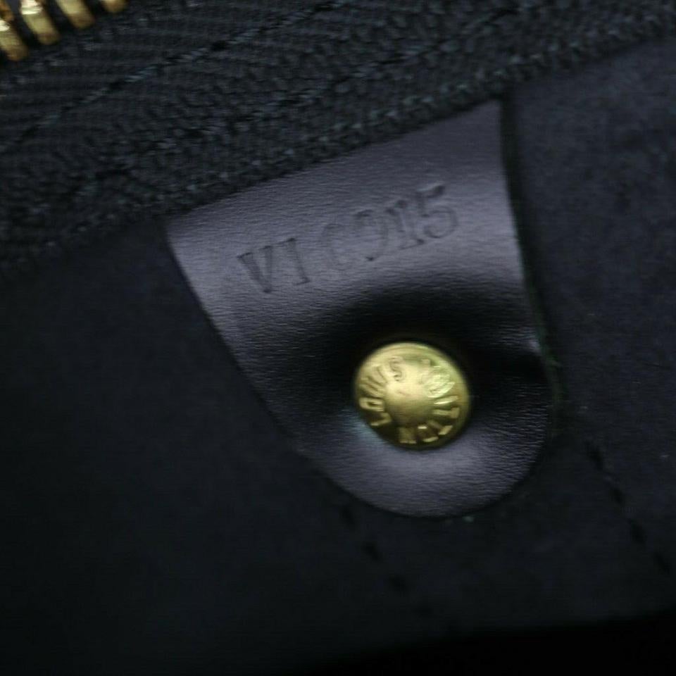 Louis Vuitton Black Epi Leather Noir Keepall 45 Boston Duffle Bag 863298


