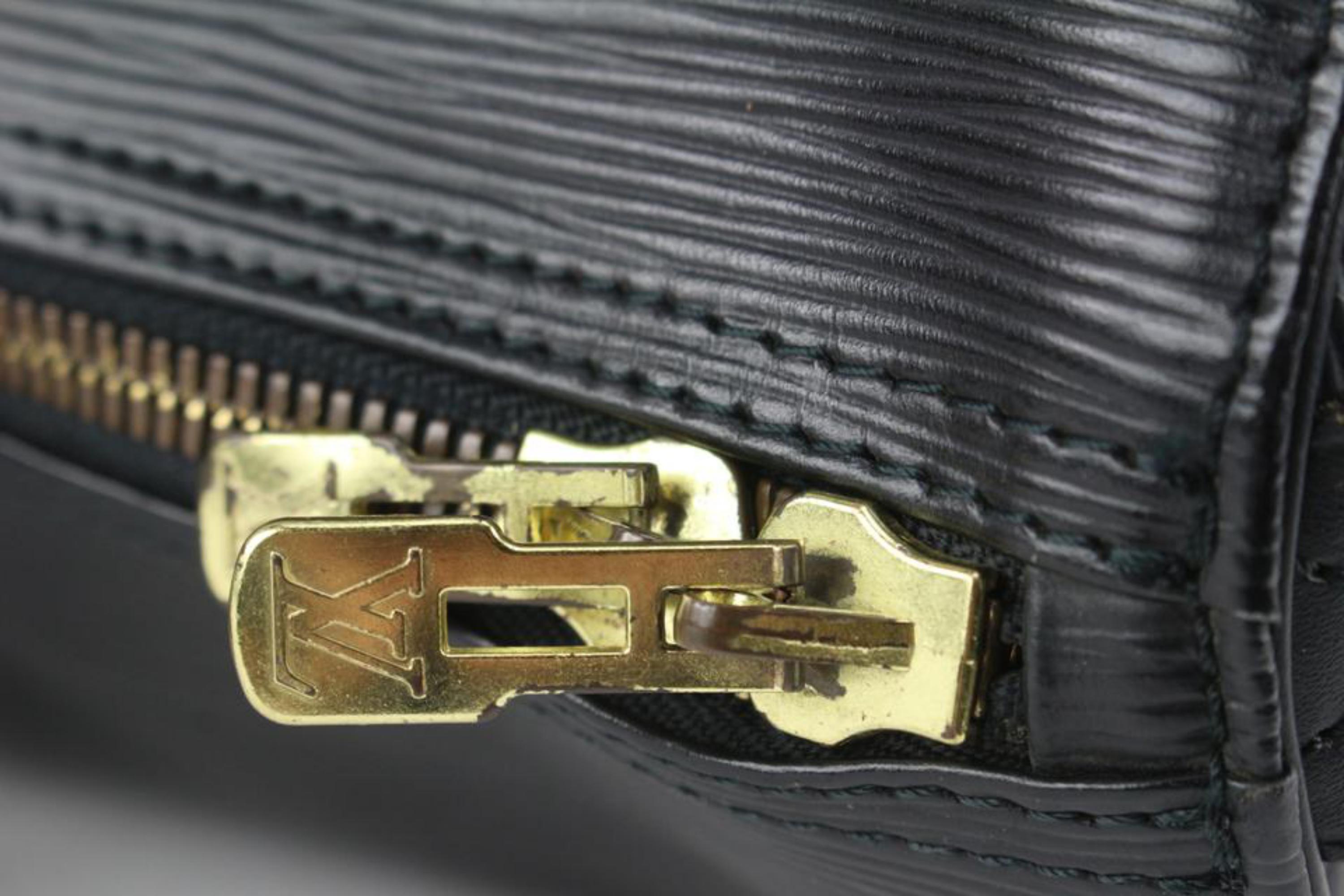 Louis Vuitton Black Epi Leather Noir Keepall 45 Duffle Bag 1118lv31 2
