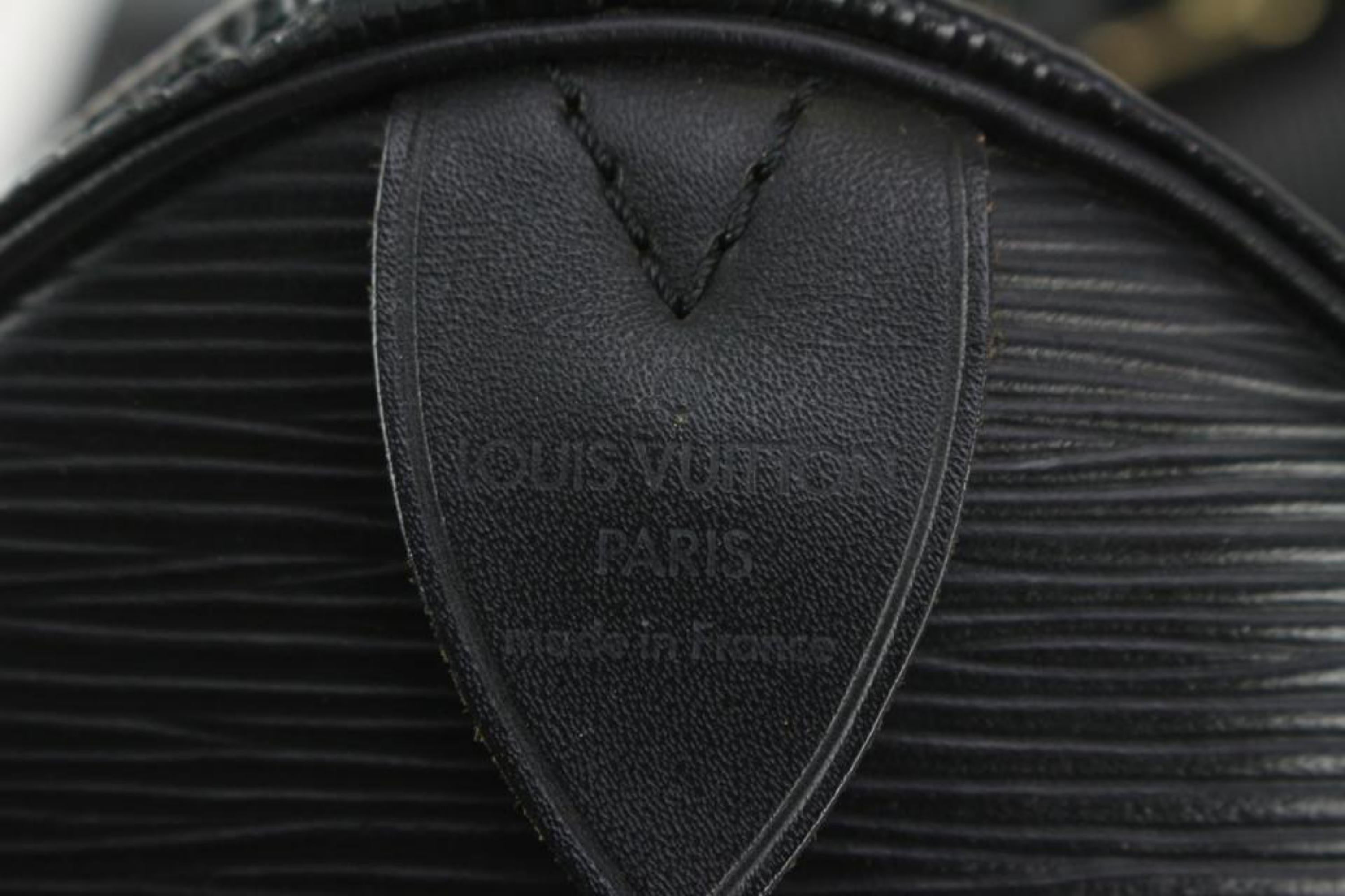 Louis Vuitton Black Epi Leather Noir Keepall 45 Duffle Bag 1118lv31 4