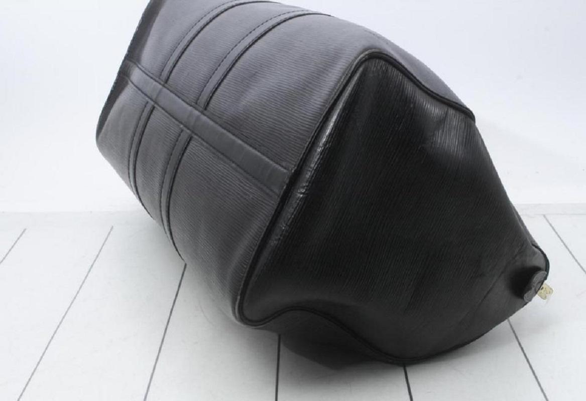 Louis Vuitton Black Epi Leather Noir Keepall 45 Duffle Bag 26LV713 3