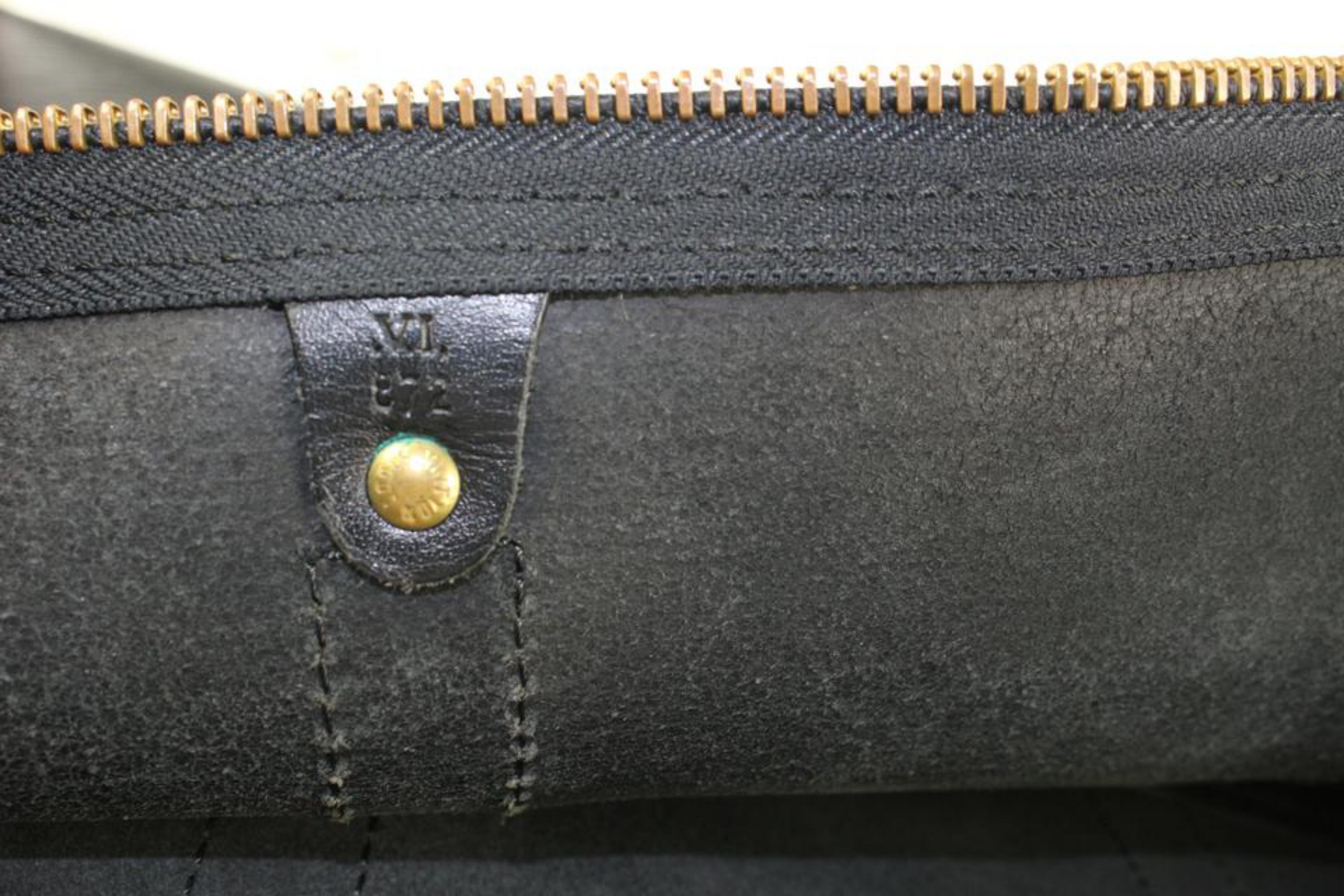 Louis Vuitton Black Epi Leather Noir Keepall 50 5LV1013 7