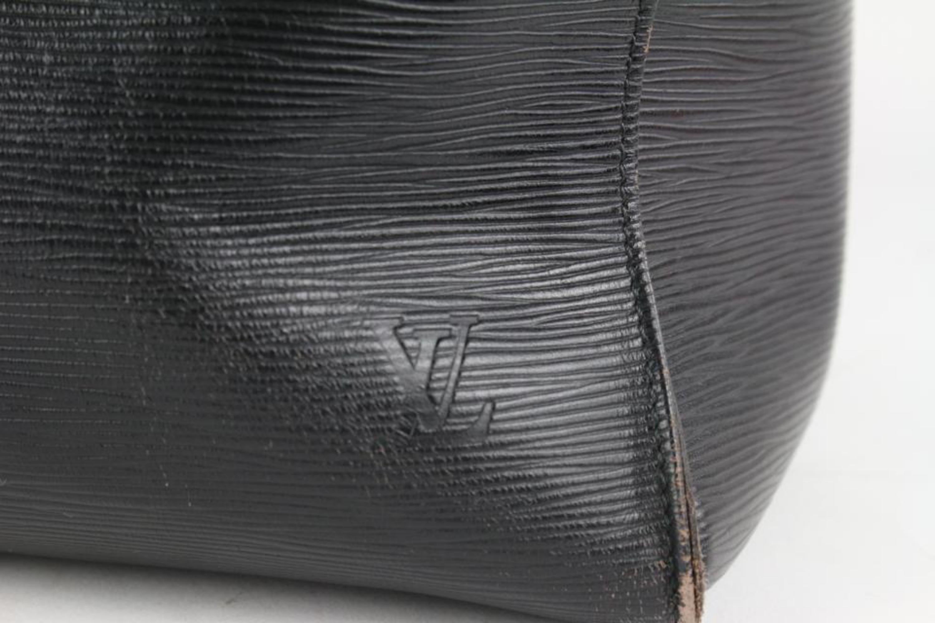Women's Louis Vuitton Black Epi Leather Noir Keepall 50 5LV1013