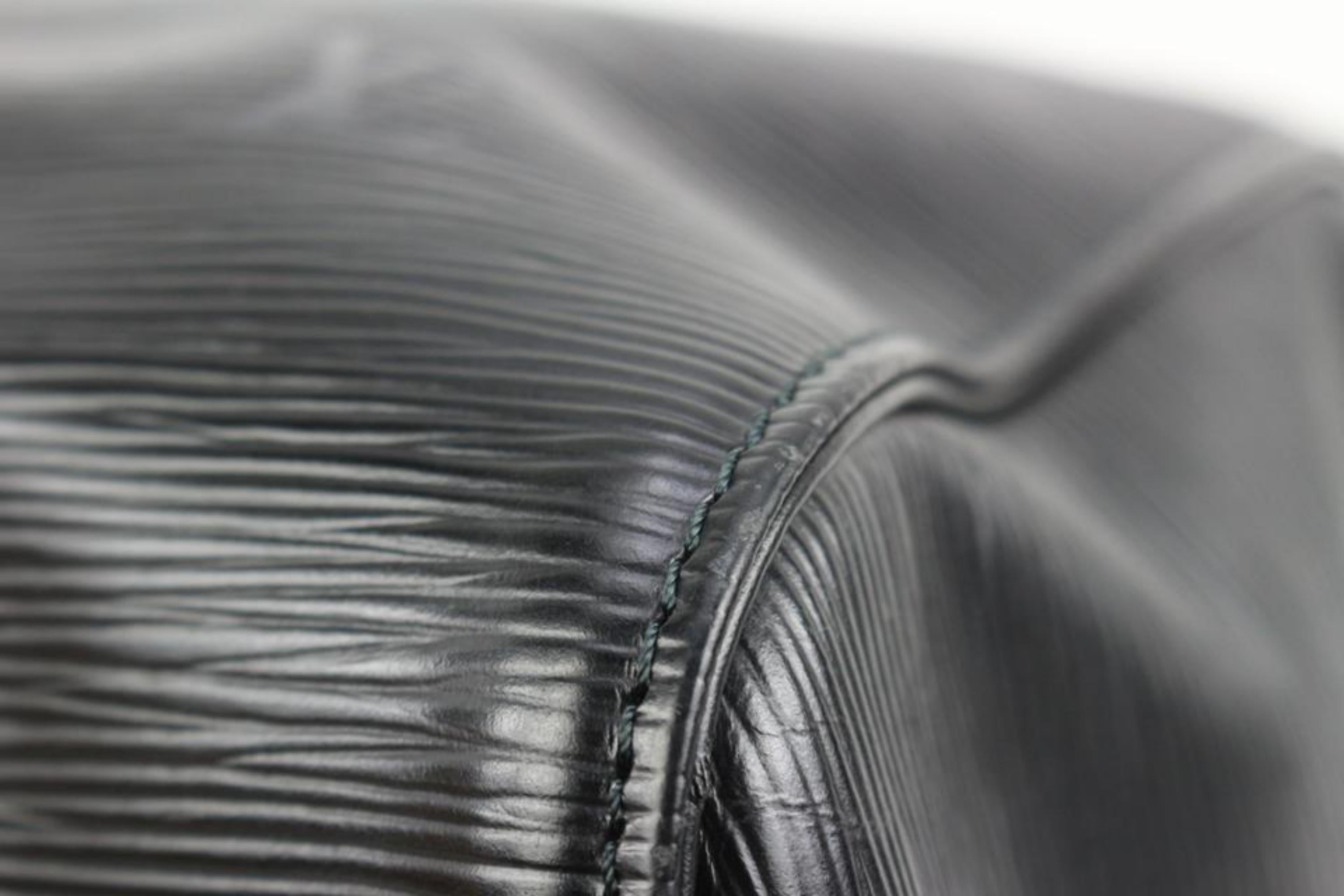 Louis Vuitton Black Epi Leather Noir Keepall 50 Duffle Bag  19lk321s 8