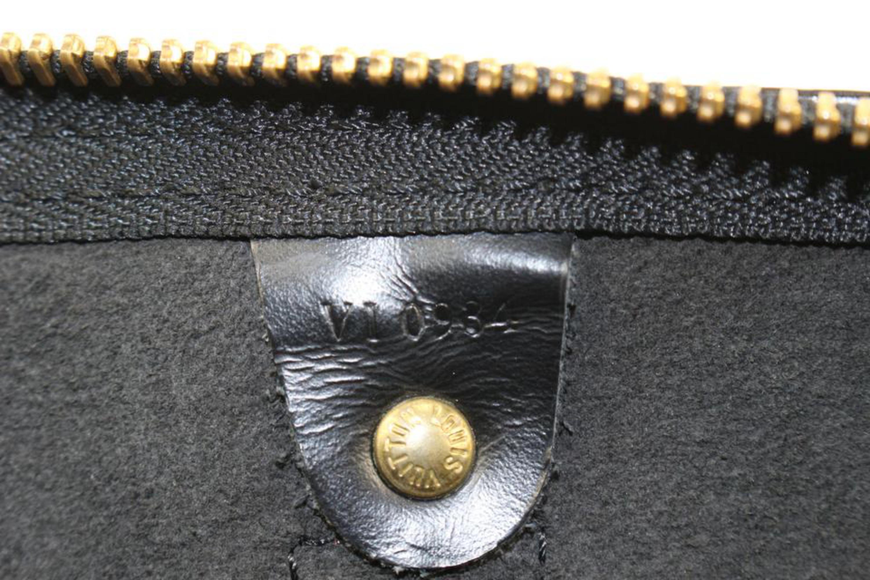 Louis Vuitton Black Epi Leather Noir Keepall 50 Duffle Bag  19lk321s 1