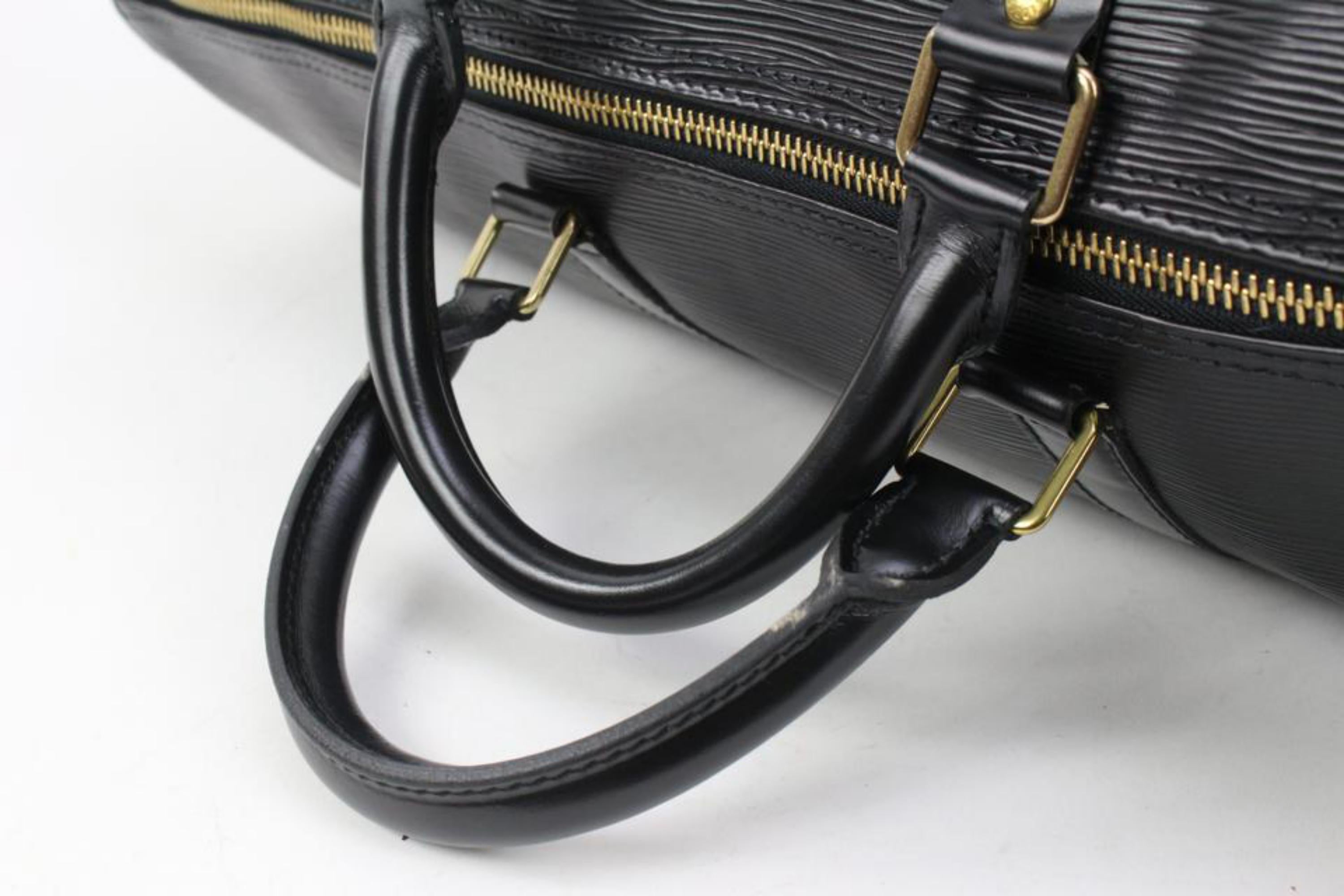 Louis Vuitton Black Epi Leather Noir Keepall 50 Duffle Bag  19lk321s 2