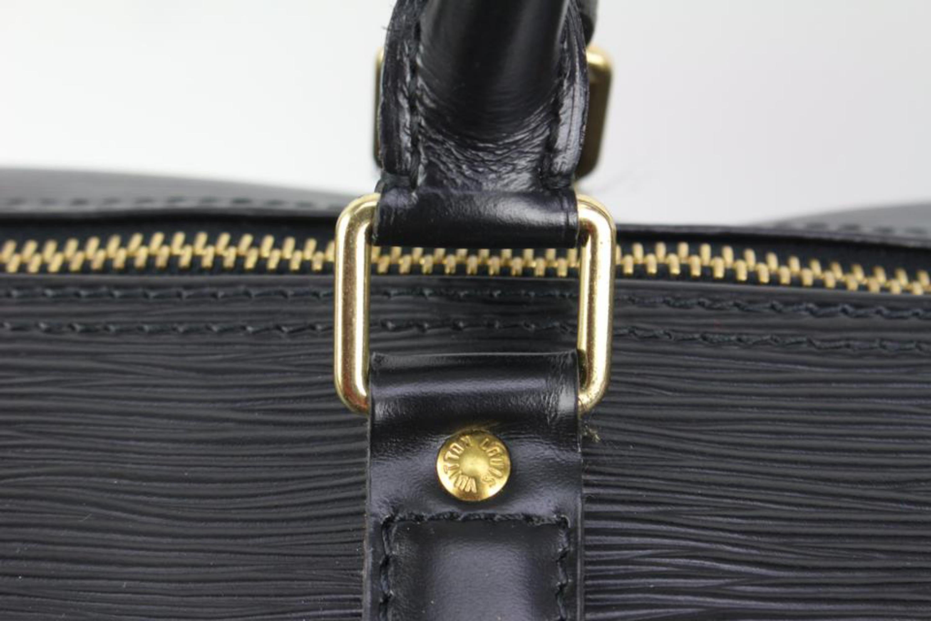 Louis Vuitton Black Epi Leather Noir Keepall 50 Duffle Bag  19lk321s 5