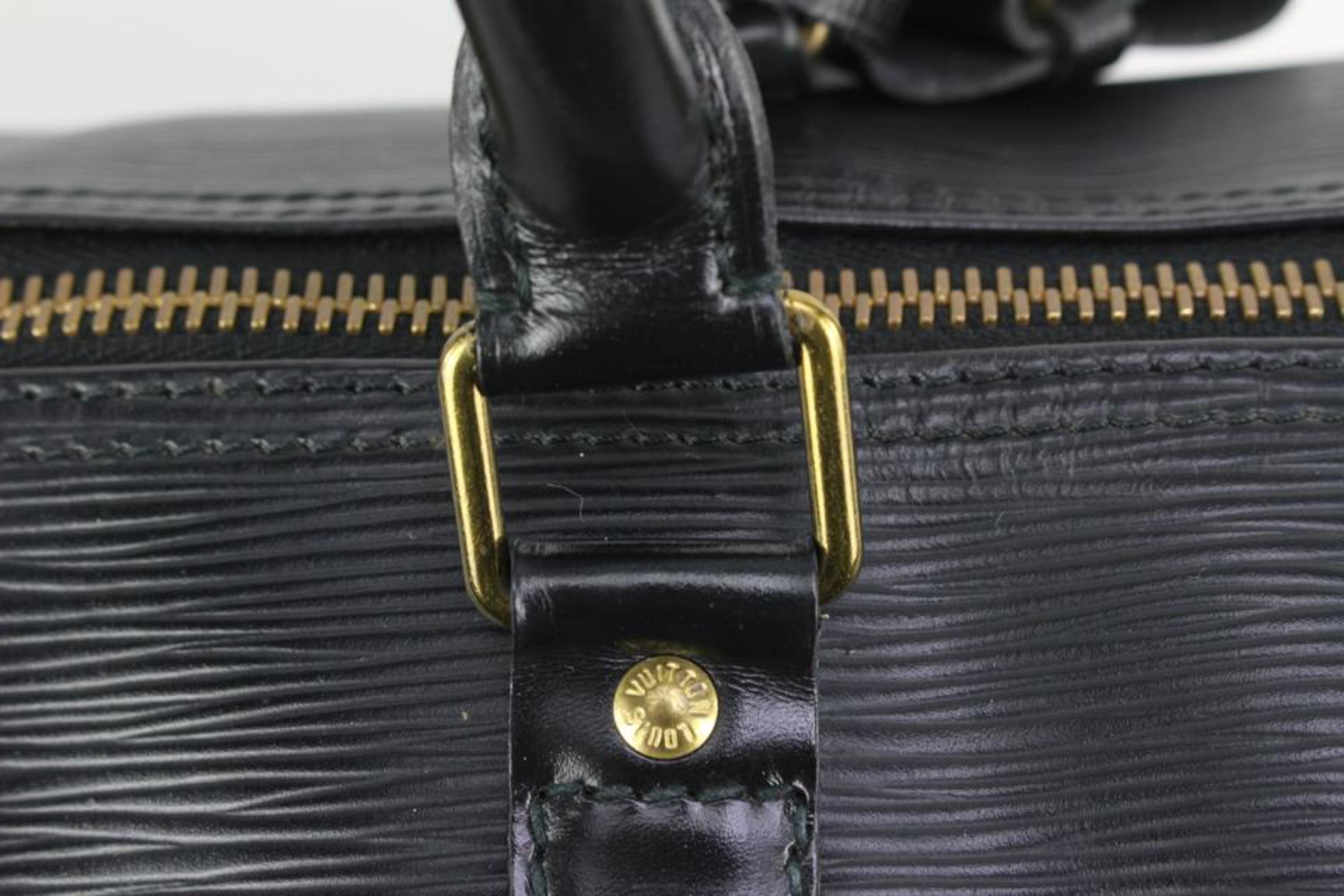 Louis Vuitton Black Epi Leather Noir Keepall 50 Duffle Bag 66lv315s 7