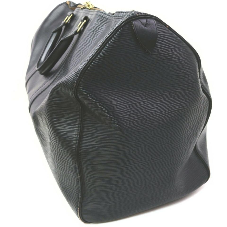 Louis Vuitton Black Epi Leather Noir Keepall 50 Duffle Bag 863133 7