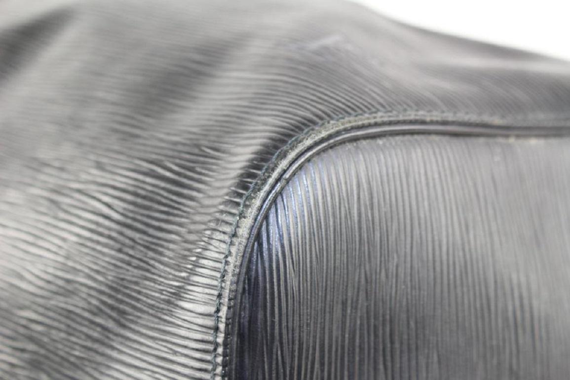 Louis Vuitton Black Epi Leather Noir Keepall 55 Boston Duffle Bag 2LZ1022 5