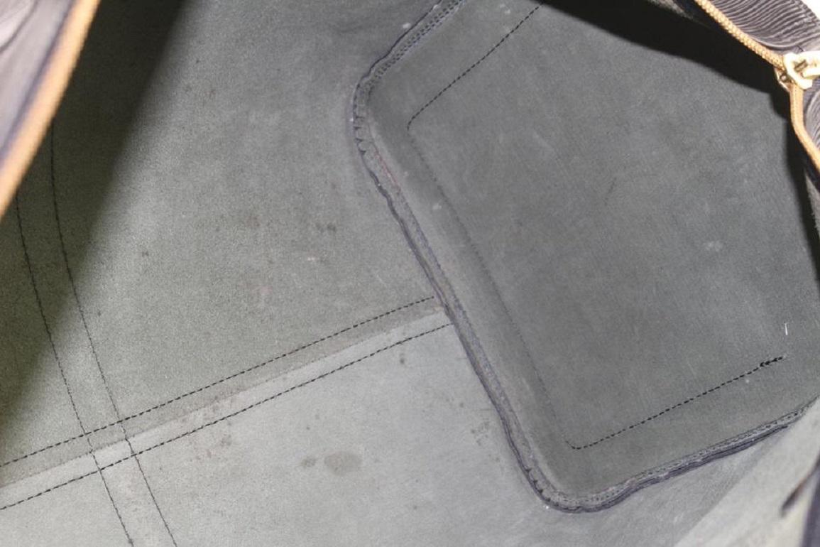 Louis Vuitton Black Epi Leather Noir Keepall 55 Boston Duffle Bag 2LZ1022 6