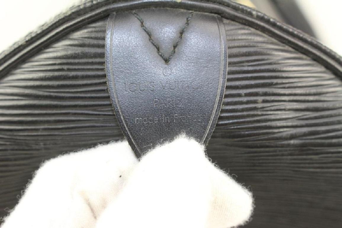 Women's Louis Vuitton Black Epi Leather Noir Keepall 55 Boston Duffle Bag 2LZ1022