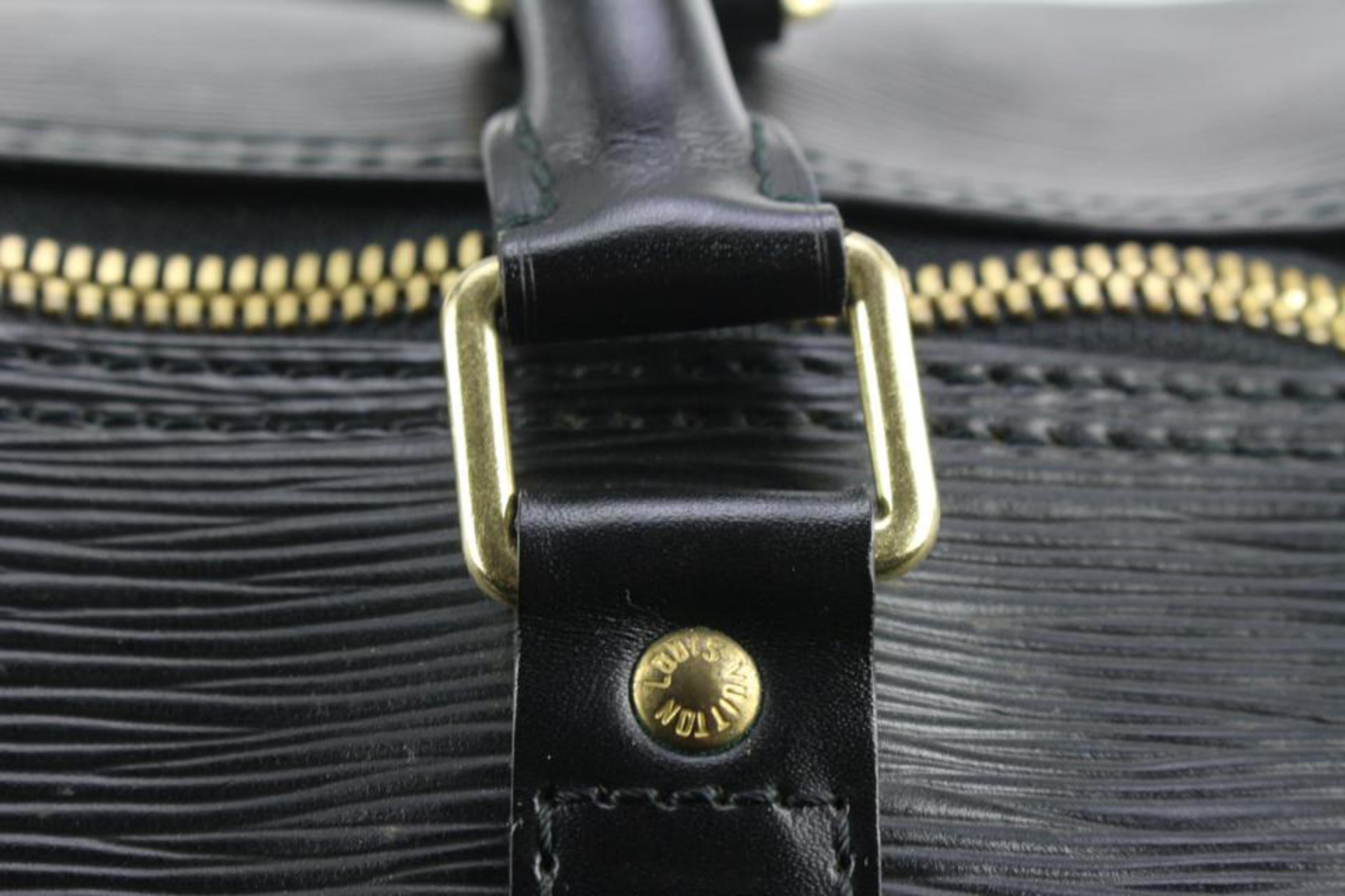 Louis Vuitton Black Epi Leather Noir Keepall 55 Duffle Bag 45lv224s 7