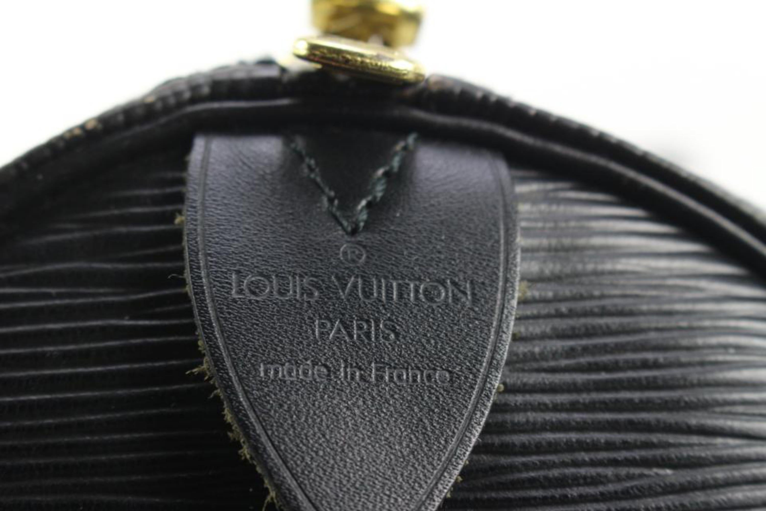 Louis Vuitton Black Epi Leather Noir Keepall 55 Duffle Bag 45lv224s 1