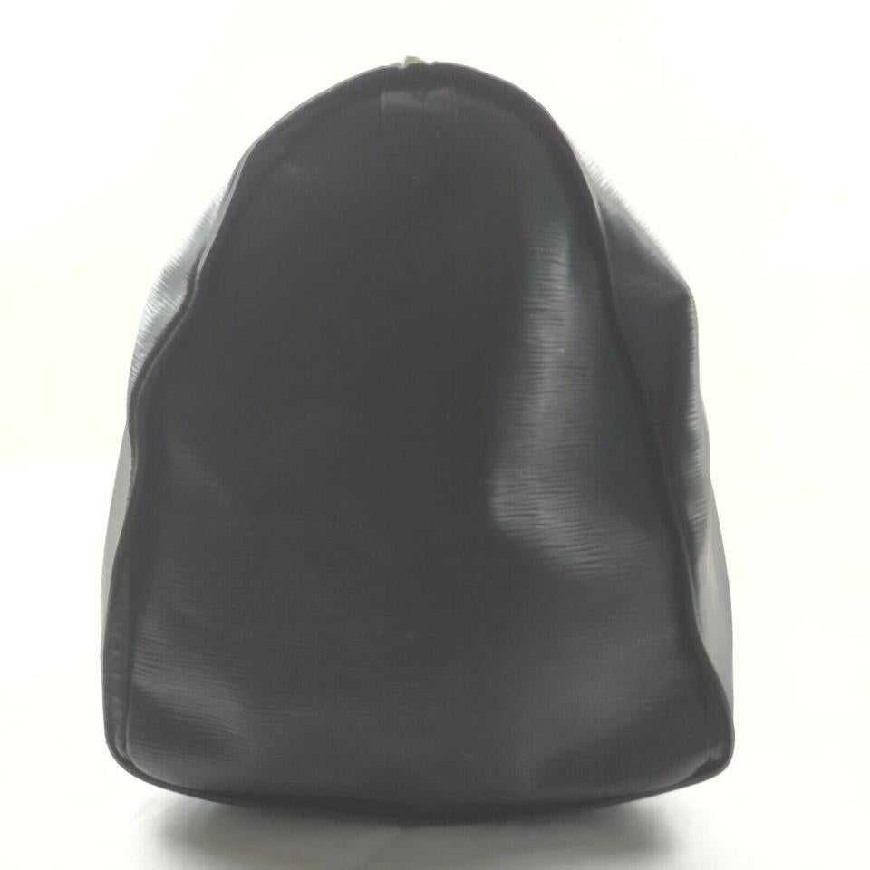Louis Vuitton Black Epi LEather Noir Keepall 60 Duffle Bag 24LV713 6
