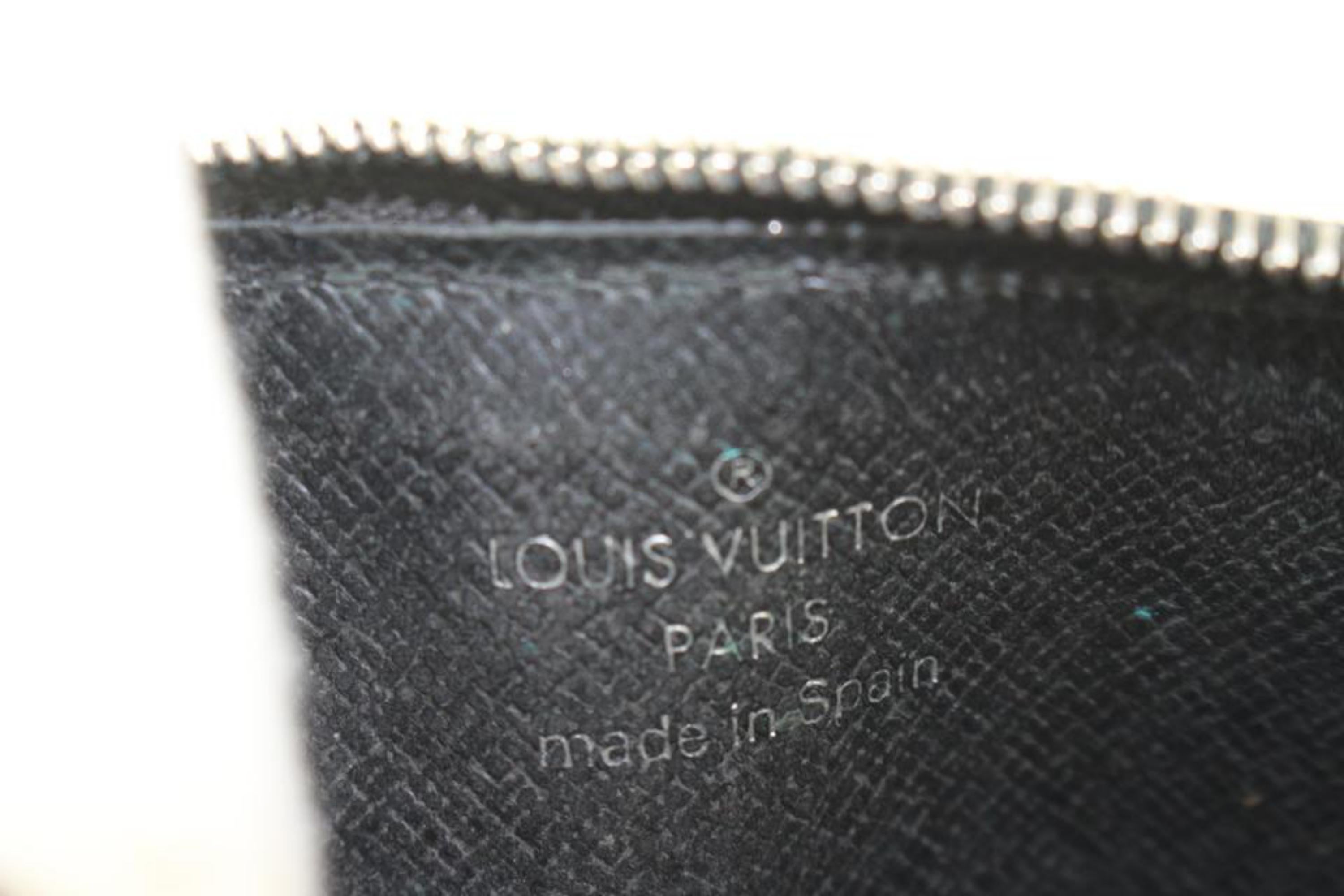 Louis Vuitton Black Epi Leather Noir Key Pouch Pochette Cles Keychain 107lv44 For Sale 4