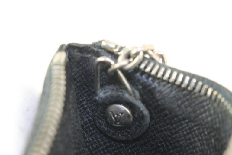 Louis Vuitton Black EPI Leather Noir Key Pouch Pochette Cles Keychain 107lv44