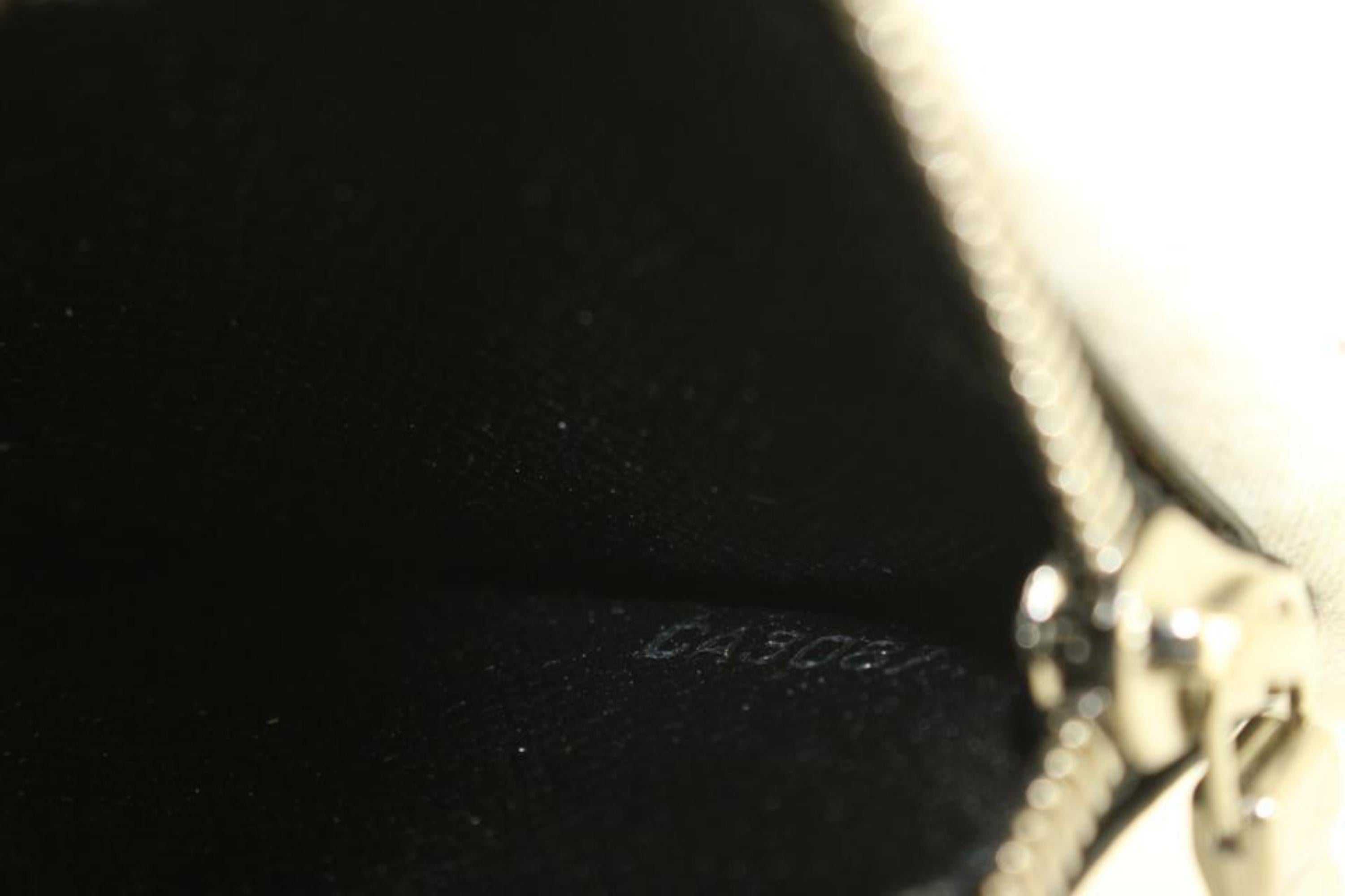 Louis Vuitton Noir Key Pouch Pochette Cles Silver 1214lv30 Excellent état - En vente à Dix hills, NY