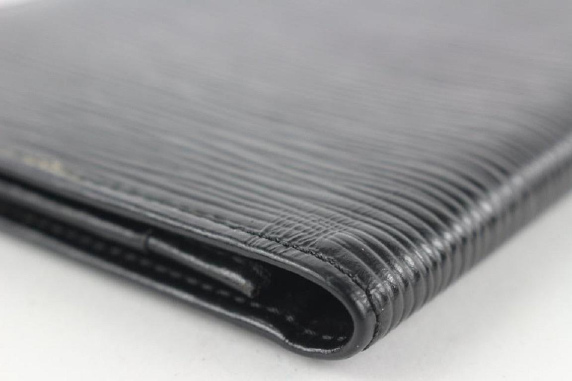 Louis Vuitton Black Epi Leather Noir Long Bifold Flap Wallet 155lvs430 4