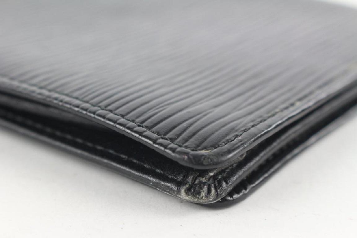Louis Vuitton Black Epi Leather Noir Long Bifold Flap Wallet 155lvs430 5