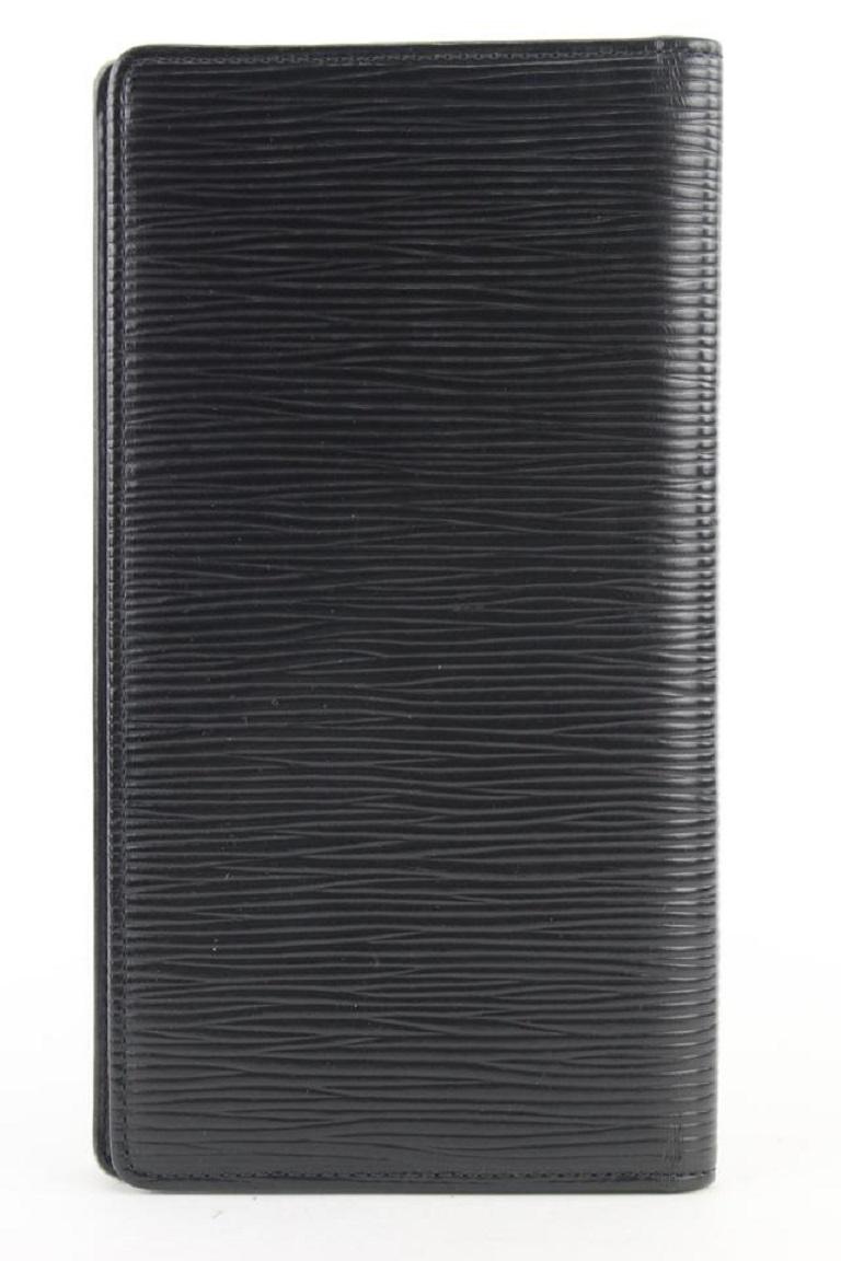 Louis Vuitton Black Epi Leather Noir Long Bifold Flap Wallet 155lvs430 1