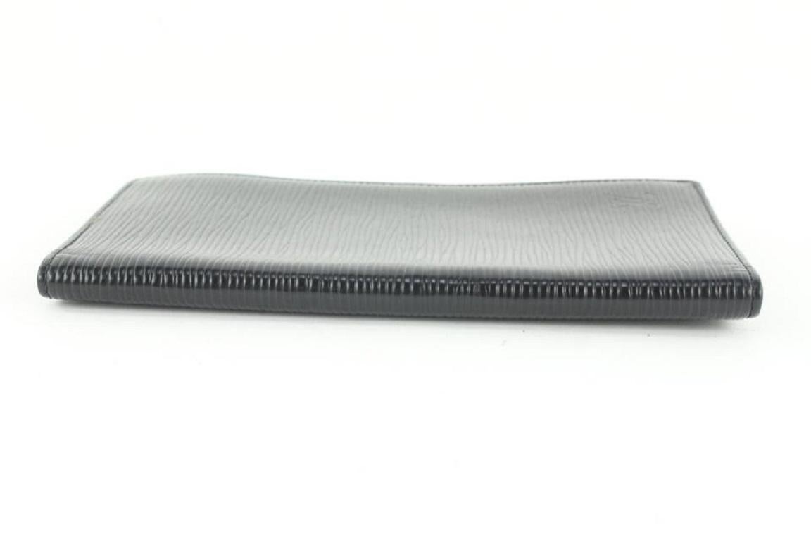 Louis Vuitton Black Epi Leather Noir Long Bifold Flap Wallet 155lvs430 2