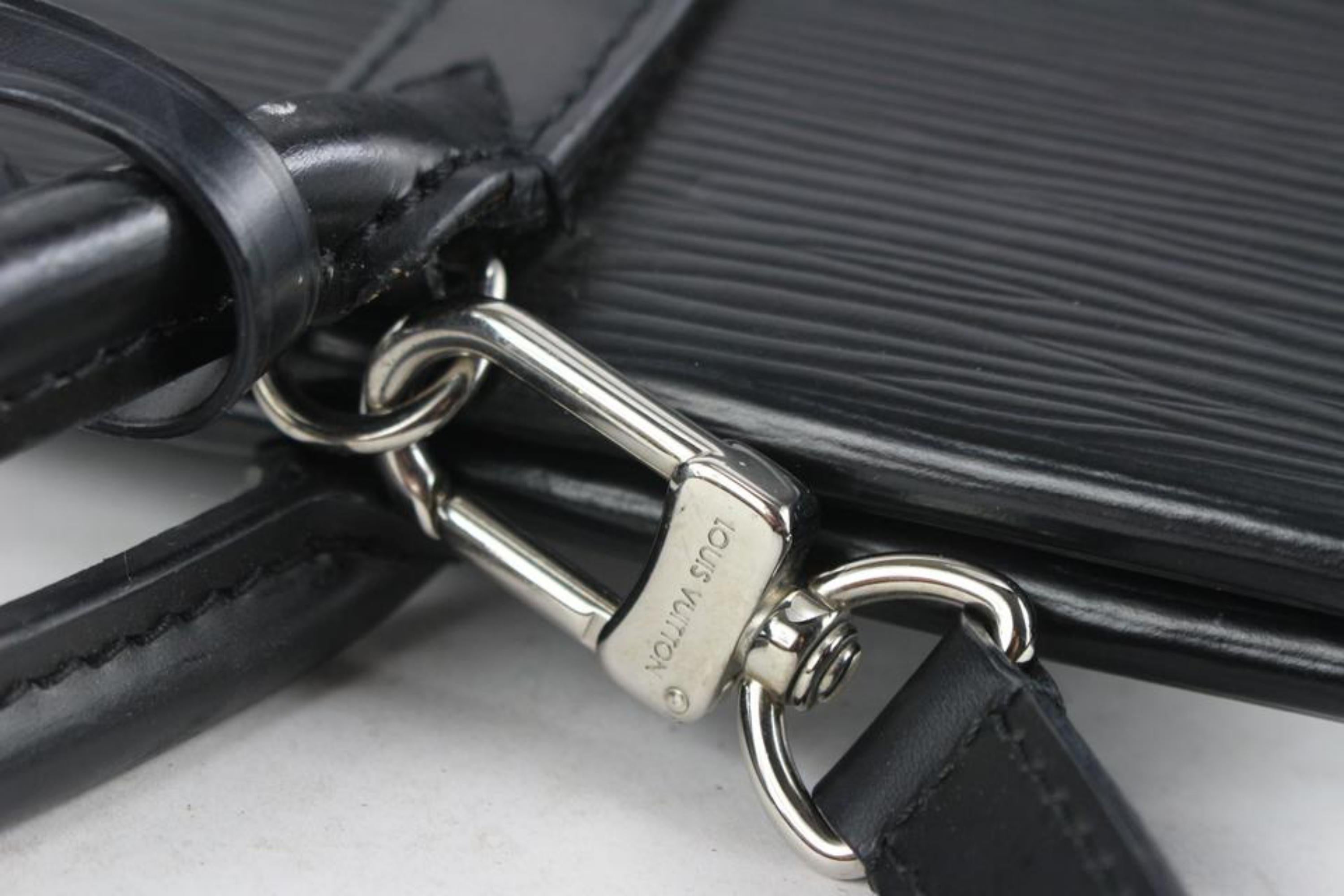 Louis Vuitton Black Epi Leather Noir Marly MM 2way Tote Bag 1110lv16 For Sale 7