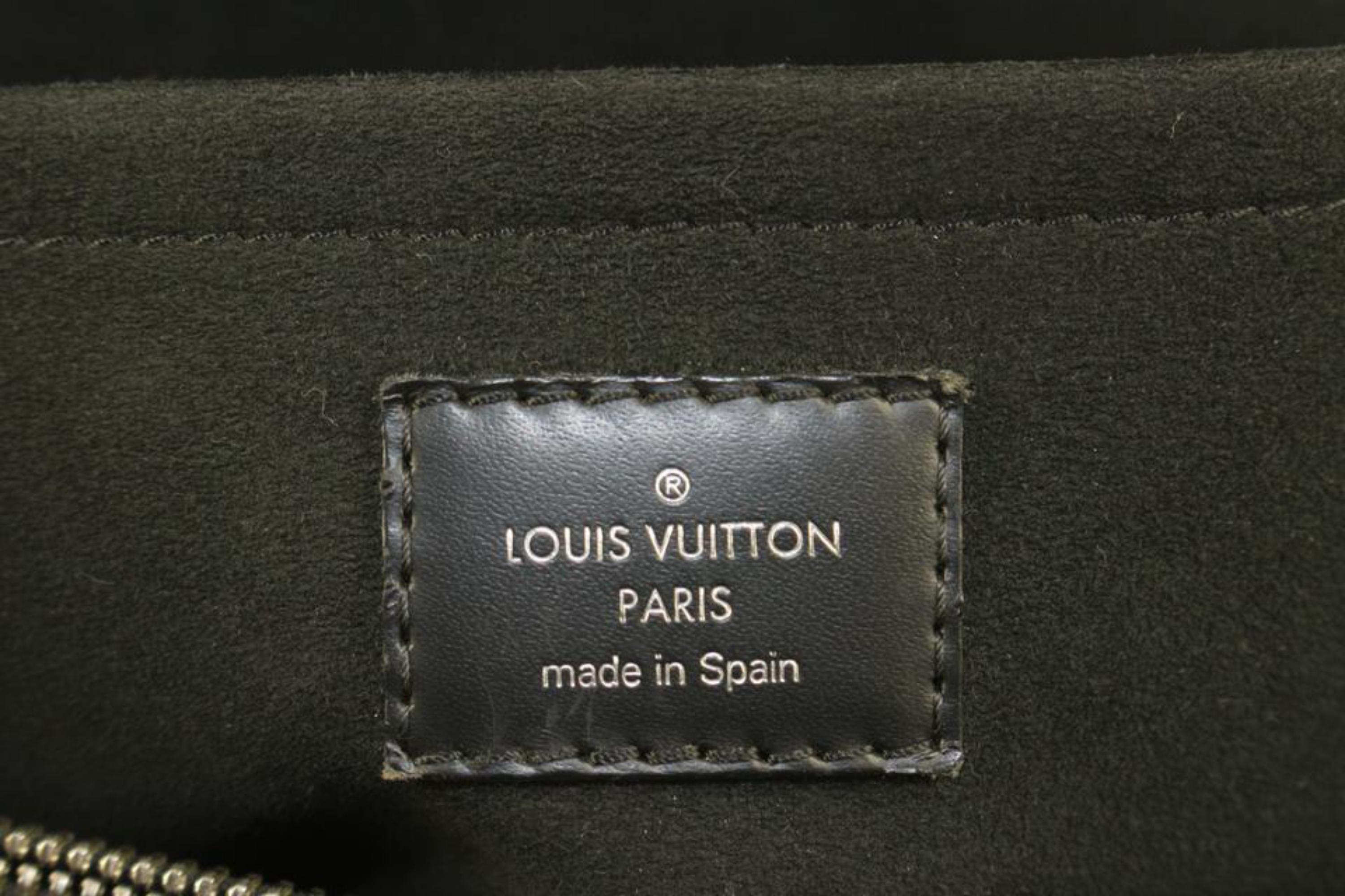 Louis Vuitton Black Epi Leather Noir Marly MM 2way Tote Bag 1110lv16 In Excellent Condition For Sale In Dix hills, NY