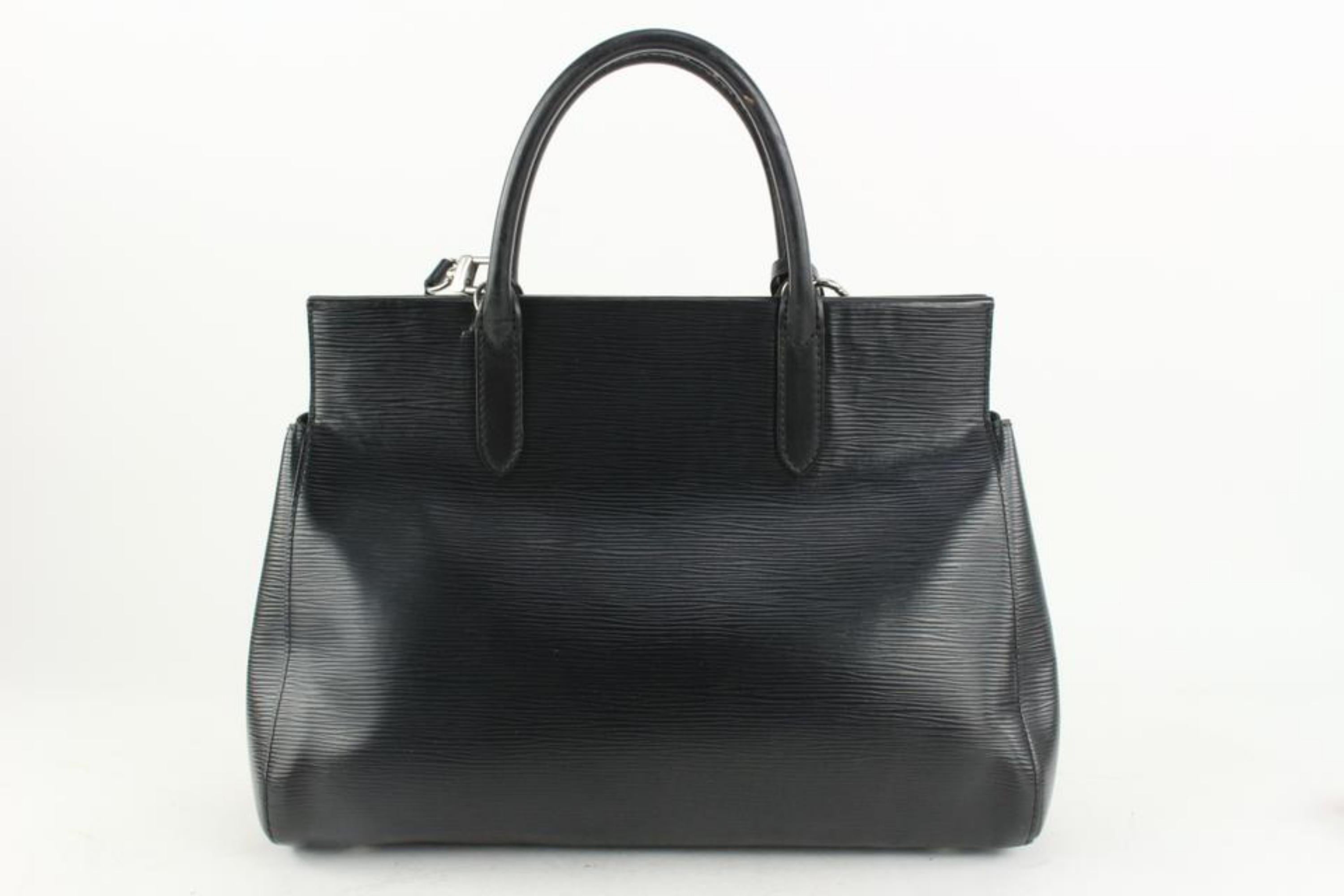 Louis Vuitton Black Epi Leather Noir Marly MM 2way Tote Bag